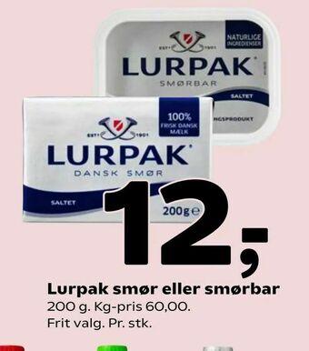 Coop 365 Lurpak smør eller smørbar tilbud