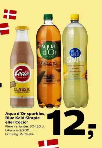 Coop 365 Aqua d'Or sparkles, Blue Keld Simple eller Cocio tilbud