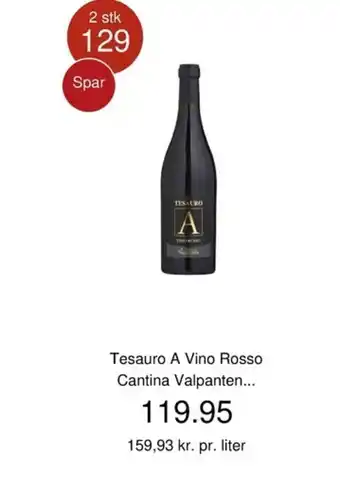 Teasauro A Vino Rosso Cantina Valpanten