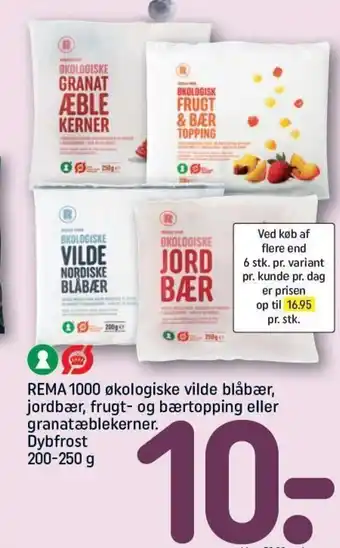 REMA 1000 Rema 1000 økologiske vilde blåbær tilbud