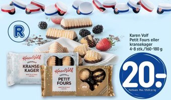REMA 1000 Karen Volf Petit Fours eller kransekager tilbud