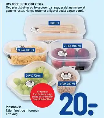 REMA 1000 Plastbokse tåler frost og microovn tilbud