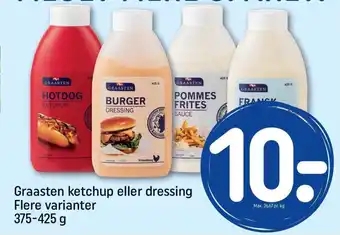 REMA 1000 Graasten ketchup eller dressing Flere varianter tilbud