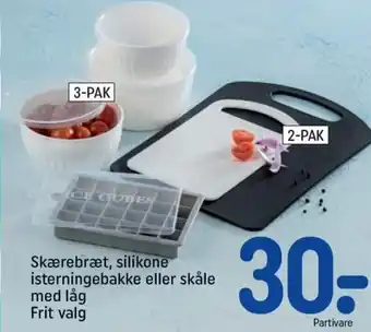 Skærebræt silikone isterningebakke eller skåle med låg