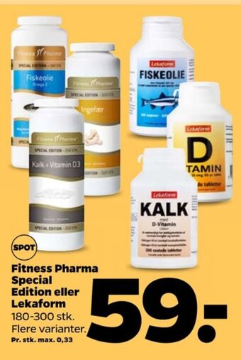 Netto Fitness pharma kosttilskud tilbud