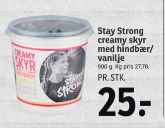 Stay strong skyr hindbær & vanilje