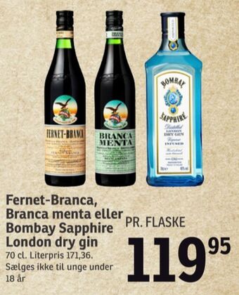 SPAR Fernet branca bitter tilbud