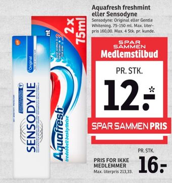 SPAR Sensodyne tandpasta tilbud