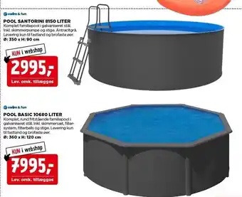 jem & fix Pool santorini 8150 liter el. Pool Basic 10680 liter tilbud