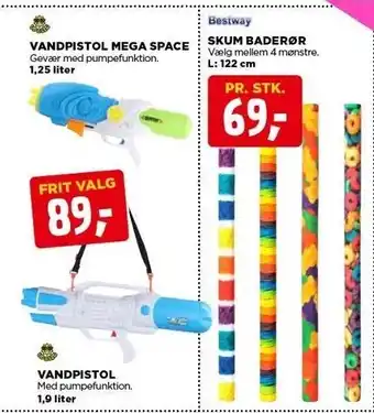 Vandpistol el. skum baderør
