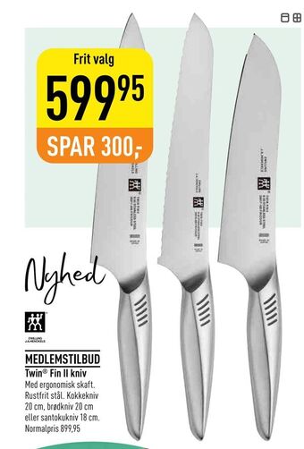 Imerco Twin ® Fin II kniv tilbud