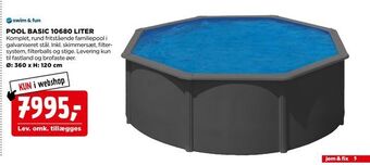 jem & fix Pool basic 10680 liter tilbud