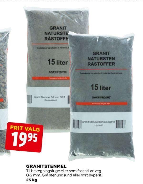 jem & fix Granitstenmel tilbud