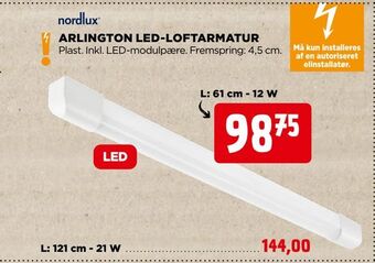 jem & fix Arlington led-loftarmatur tilbud
