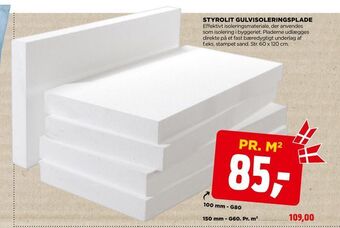 jem & fix Styrolit gulvisoleringsplade tilbud