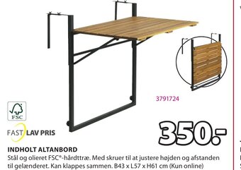Indholt Altanbord