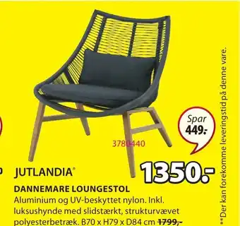 JYSK Jutlandia Dannemare Loungestol tilbud