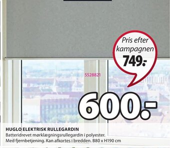 JYSK Huglo Elektrisk Rullegardin tilbud