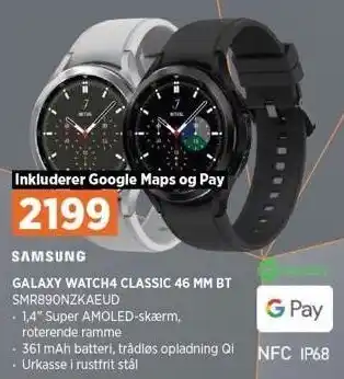Power Galaxy Watch4 Classic 46 mm BT tilbud