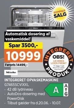 Power Intergreret opvaskemaskine tilbud