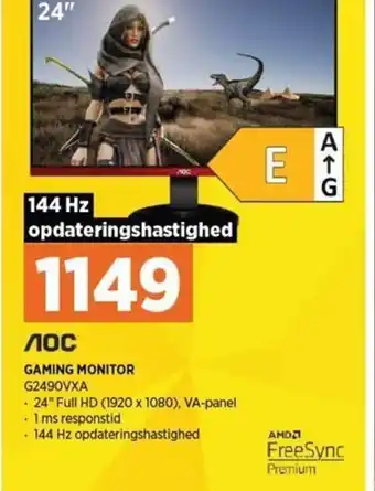 Power Gaming Monitor G2490VXA tilbud