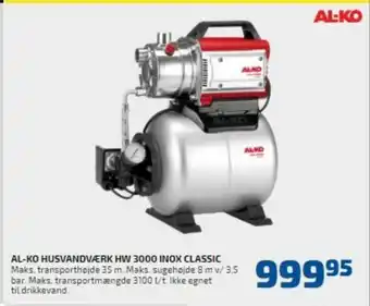 Davidsen Al-Ko Husvandværk HW 3000 Inox Classic tilbud