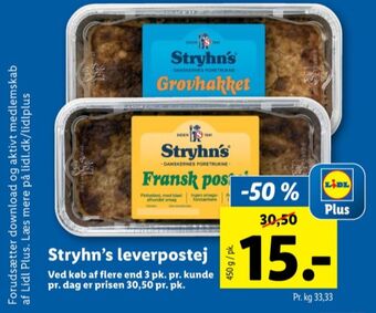 Lidl Grovhakket leverpostej tilbud