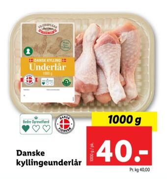 Lidl Vilstrupgård kyllingeunderlår tilbud