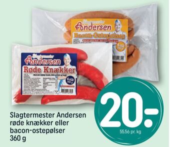 REMA 1000 Slagtermester andersen pølser tilbud