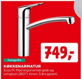 jem & fix Hansgrohe køkkenarmatur tilbud