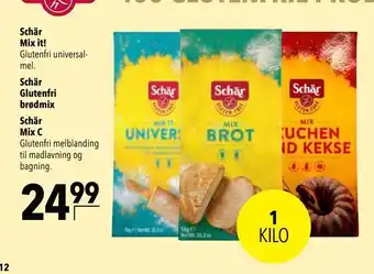 Citti Schär Mix it!, Schär Glutenfri brødmix, Schär Mix C tilbud