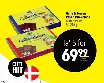 Galle & Jessen Pålægschokolade