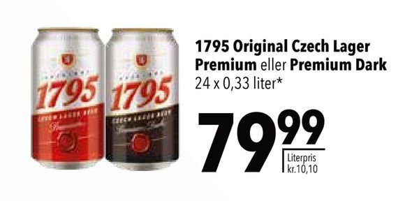 Citti 1795 Original Czech Lager Premium eller Premium Dark tilbud