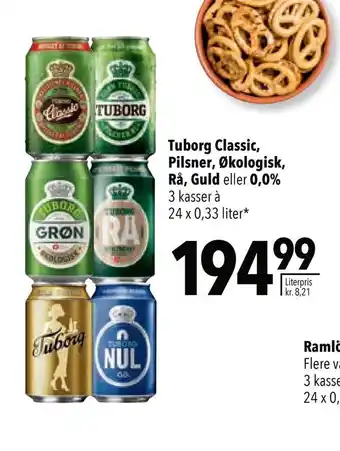 Citti Tuborg Classic, Pilsner, Økologisk, Rå, eller Guld tilbud