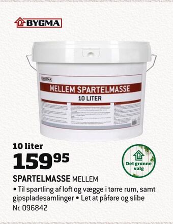 Bygma Spartelmasse tilbud