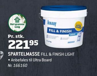 Bygma Spartelmasse fill & finish light tilbud