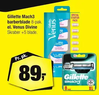 Calle Gillette Mach3 barberblade el. Venus Divine tilbud