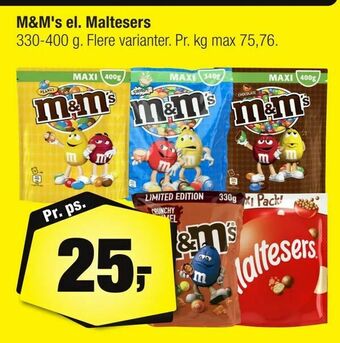 Calle M&M's el. Maltesers tilbud