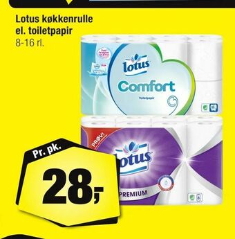 Calle Lotus køkkenrulle el. toiletpapir tilbud