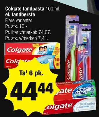 Calle Colgate tandpasta 100 ml. el. tandbørste tilbud