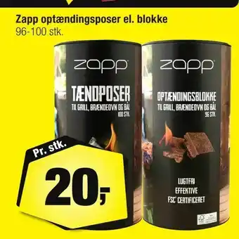 Calle Zapp optændingsposer el. blokke tilbud