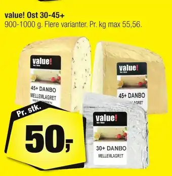 Calle value! Ost 30-45+ tilbud