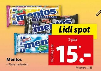 Let-Køb Mentos tilbud