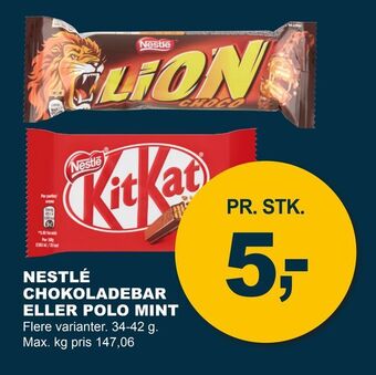 Let-Køb Nestlé chokoladebar eller polo mint tilbud