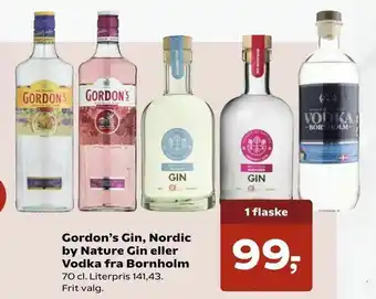 Kvickly Gordon's Gin, Nordic by Nature Gin eller Vodka fra Bornholm tilbud