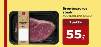 Kvickly Brontosaurus steak tilbud