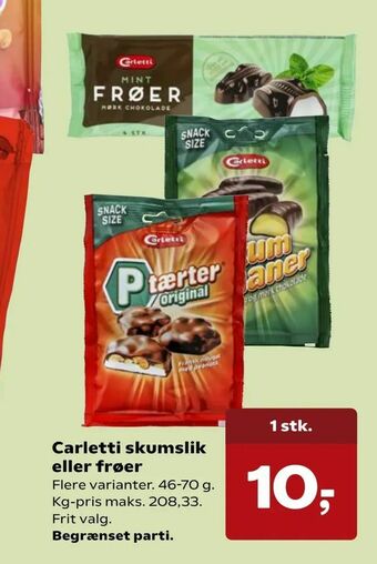 Kvickly Carletti skumslik eller frøer tilbud