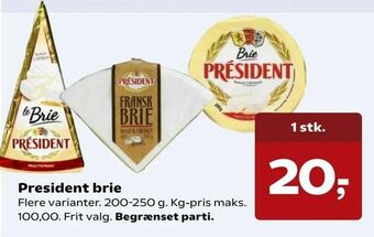 Kvickly President brie tilbud