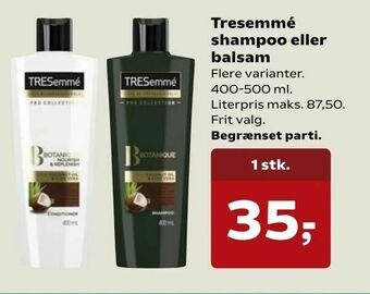 Kvickly Tresemmé shampoo eller balsam tilbud