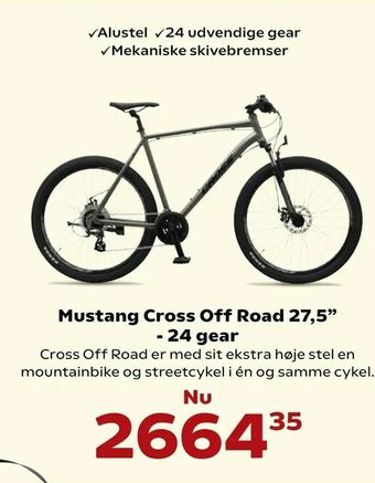 Kvickly Mustang Cross Off Road 27,5" - 24 gear tilbud